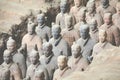 XIAN, CHINA - MAY 24, 2018: The Terracotta Army warriors at the Royalty Free Stock Photo